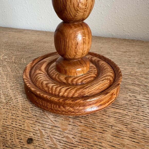 Solid Wood Taper Candle Holder, Rustic Decorative Accent, Primitive Home Decor - Picture 2 of 5